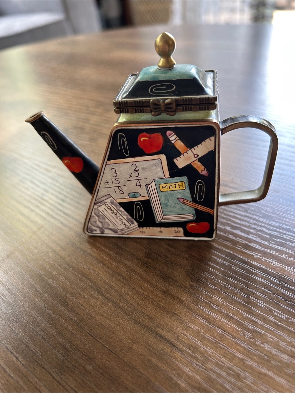 Kelvin Chen Vintage School-Themed Teapot Trinket Box